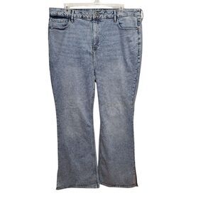 Old‎ Navy Jean Womens 20 Blue Flare Higher High Rise Medium Wash Stretch Denim